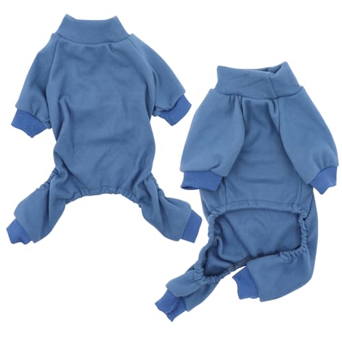 HuaLiSiJi Hundepyjama Kleine Hunde,Elastisch und Bequem Weich und Warm Einfach an und Auszuziehen für Kleine und Mittelgroße Hunde Geeignet (Haze Blue, 2XL) von HuaLiSiJi