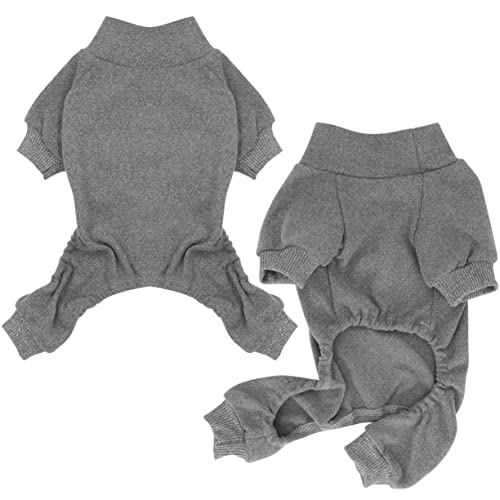 HuaLiSiJi Hundepyjama Kleine Hunde,Elastisch und Bequem Weich und Warm Einfach an und Auszuziehen für Kleine und Mittelgroße Hunde Geeignet (XL, Grau) von HuaLiSiJi