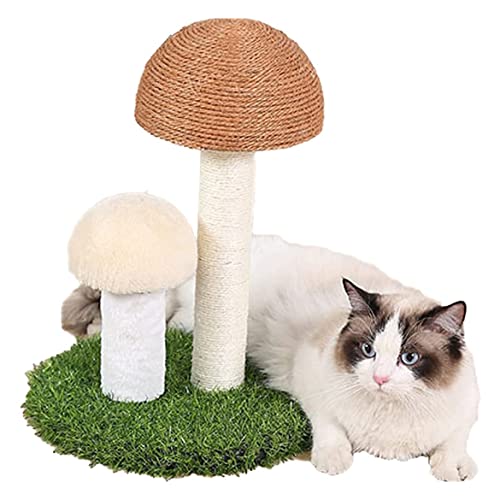 Huachaoxiang Leinen Pilz Modell Katzen Klettergerüst, Katzenschleifklauen Katzenkratzbaum Kitty Klauenkratzer Sisal Seil Bedeckt Weichen Glatten Plüsch,5 von Huachaoxiang