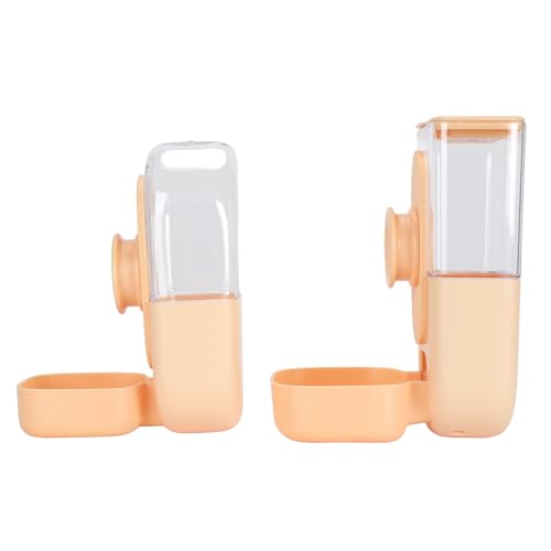 Gravity Auto Feeder Waterer Set, Hängender Automatischer Haustier-Wasserspender, Großes Fassungsvermögen, Abnehmbar, Wiederverwendbar, für Kleine Haustiere für den Zwinger (Yellow) von Huairdum