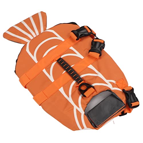 Huairdum Schwimmweste für Hunde, Schwimmweste für Hunde, Polyester, Verstellbarer Bund, Ergonomischer Griff, Weich, für Wasseraktivitäten (M) von Huairdum