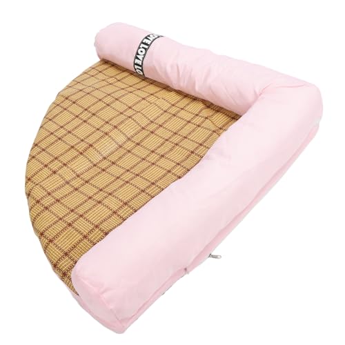 Kühlkissen für Haustiere, Atmungsaktiv, Waschbar, Bissfest, Kühlkissen für Hunde, Bequem Abnehmbar, für Zuhause (PINK) von Huairdum