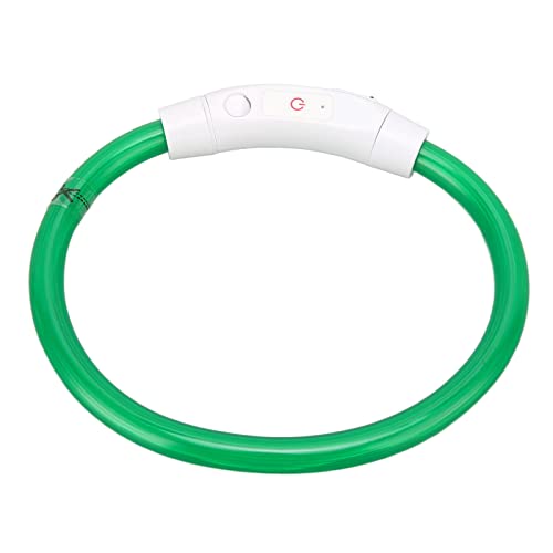 LED-Halsband, auf Länge Zuschneidbar, 3 Lichtmodi, Wasserdicht, Wiederaufladbar, Auslaufsicheres PVC, Beleuchtetes Halsband für Kleine Mittelgroße Hunde (L) von Huairdum