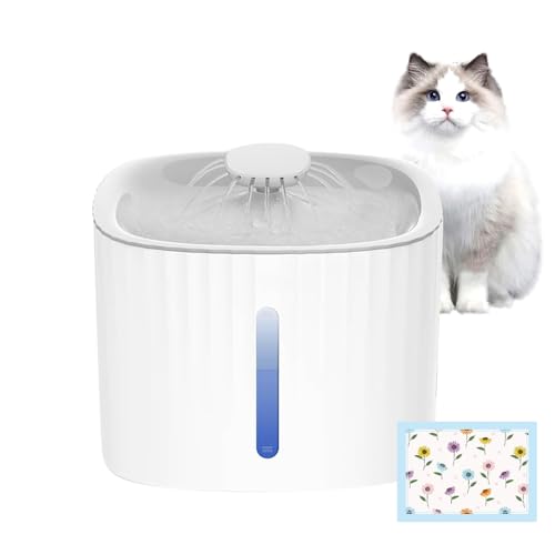 HuanQiuSensmart Wasserspender für Haustiere, LED-Lichtanzeige, 3 l, große Kapazität, intelligenter automatischer 24-Stunden-Umlauffilter, Haustier-Wasserbecken, leises Design, geeignet für Katzen und von HuanQiuSensmart