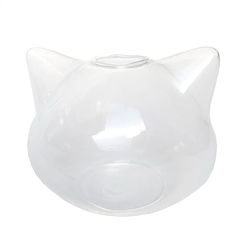 Aquarium Deko Aquarium Kleine Katze Kopf Form Kleine Aquarium Tank Klar Glas Verdickt Desktop Aquarium Kleine Einfache Ökologische Tank Mini Aquarium(Mittel) von Huangj-0527