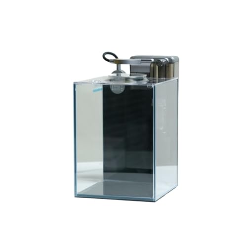 Aquarium Deko Ultra White Glass Aquarium Fighting Fish Ecological Tank Living Room Home Desktop Office Small Self-circulating Aquarium with Accessories Mini Aquarium von Huangj-0527