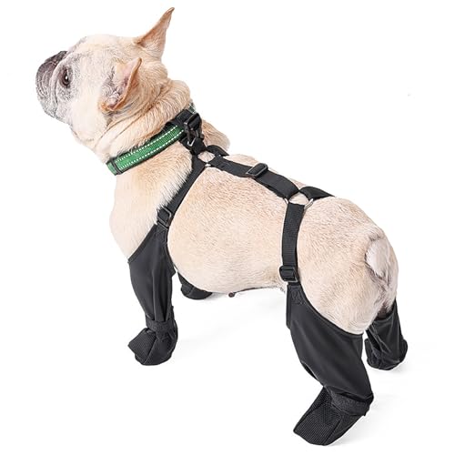 Hundestiefel-Leggings, Hunde-Hosenträgerstiefel, Hundepfotenschutz Mit Hilfsgurt, rutschfeste Hundeschuhe, Verstellbare Hundehose Für Spaziergänge An Verschneiten Wintertagen Im Freien von Huasean