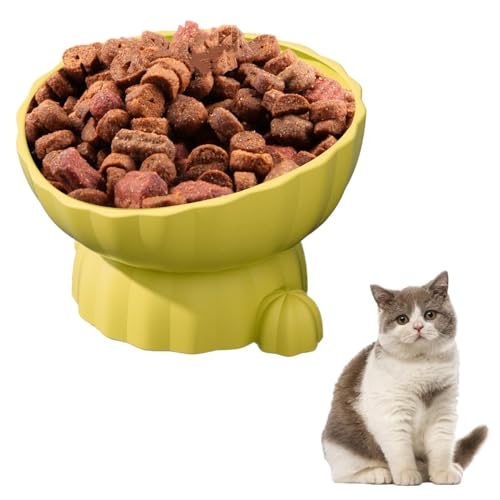 Huayeex Erhöhter Futternapf für Katzenfutter, Bewässerungsschüssel, für trockenes Nassfutter, großes Kaliber, hoher Boden, Schüssel für gewürfeltes Huhn, Joghurt, Käse von Huayeex