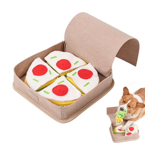 Huayeex Hund Schnüffelmatte | Pizza Design Hund Anreicherung Spielzeug | Haustier Zähne Teasing Spielzeug Quietschendes Hundespielzeug Hundefutter Matte Haustier Hundespielzeug Puzzle für von Huayeex