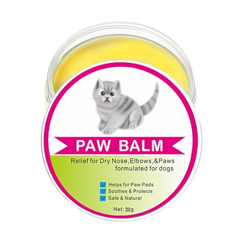 Huayeex Paw Rescue Balsam – Haustier-Nasen-Ellenbogen-Creme, Wachsbutter – effektiv und sicher, 30 g, natürliche Pfoten-Pad-Lotion, repariert trockene Nasen, schützt trockene, rissige Pfoten für von Huayeex