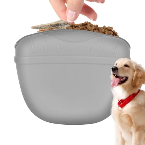 Huayeex Silikon -Behandlungsbeutel, kleine Trainingsbeutel für Hund - Behandlerhalter für Hund Taillenclip | wasserdichte Snack -Speichersack magnetischem Verschluss, kleines Tierzubehör für alle von Huayeex