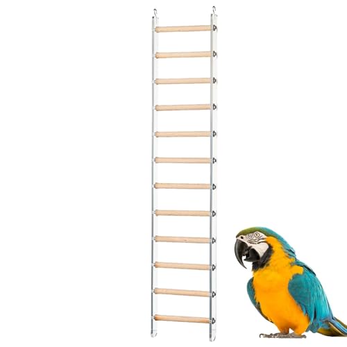 Huayeex Vogelkäfigleiter, Leiter - Käfigzubehör Klettern Sitzstangen | Fun Ladder Toy für das Training mit 360 ° -rotierbarem Haken für Lovebirds, Wellenstoffen und andere kleine, mittlere Vögel von Huayeex