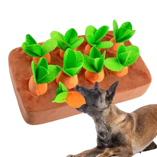 Hund Karotte Plüschtier, Karotte Hund Puzzle Spielzeug Spiel, Hund Anreicherung Spielzeug Karotte Garten, Karotte Patch Hund Schnüffelspielzeug, Spaß Interaktives Hundespielzeug für Haustier von Huayeex