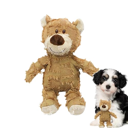 Hundespielzeug Unzerstörbar, Unbreakable Plüsch Squeaky Bear Dog Toy, Bären Hundekuscheltier, Unzerstörbares Hundespielzeug Quietschend Hunde Kauspielzeug, Robustes Interaktives Kauspielzeug Hunde von Huayeex