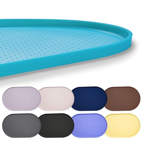 Hubulk 100 % wasserdichte Silikon-Haustier-Futtermatte mit erhöhtem Rand für Futter und Wasser, Hundenapf-Matten, Katzennäpfe, Tischset mit hohem Rand, schützt den Boden für Katzen und Hunde, Blaugrün Hubulk 100 % wasserdichte Silikon-Haustier-Futtermatte mit erhöhtem Rand für Futter und Wasser, Hundenapf-Matten, Katzennäpfe, Tischset mit hohem Rand, schützt den Boden für Katzen und Hunde, Blaugrün von Hubulk