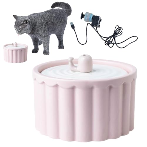 Automatischer Katzenwassernapf - Haustier-Katzen-Wasserspender mit Einstellbarer Wasserausgabe - Trinkzubehör für Haustiere für Wohnzimmer, Tierhandlung, Schlafzimmer, Balkon, Tierklinik von Hudhowks