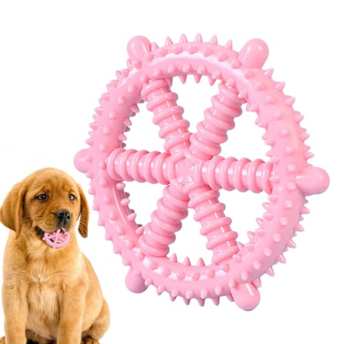 Kauspielzeug für Welpen, Robustes Hundespielzeug - Unzerstörbares Quietschspielzeug für Hunde,Hundezahnbürste, Kauspielzeug, Welpen-Beißring und Hundeball, rutschfeste Beißringe für Training von Hudhowks