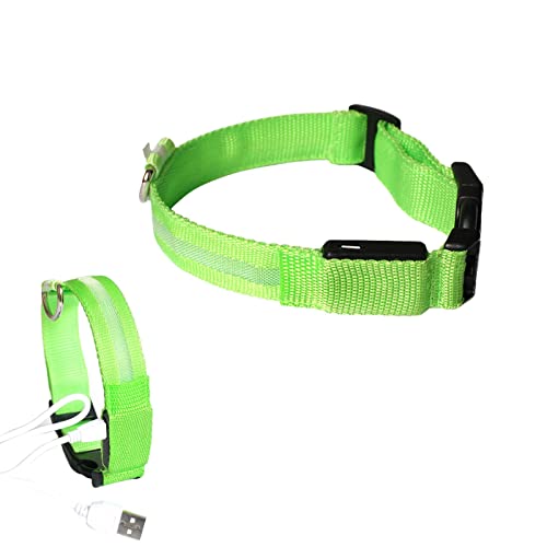 LED leuchtendes Hundehalsband | Wiederaufladbares Hundehalsband | Einstellbares Anti-Lost-Nachtlicht-Sicherheits-LED-Hundehalsband, Sicherheits-Haustierzubehör von Hudhowks