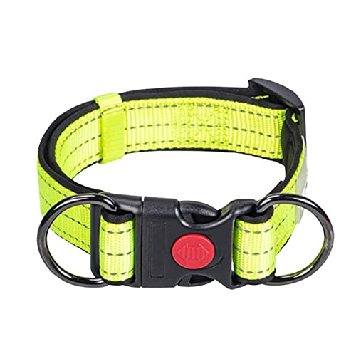 Hudhowks Verstellbare Hundehalsbänder - Reflektierendes Hundehalsband mit Schnalle - Verstellbare Sicherheitshalsbänder aus Nylon für kleine und mittelgroße Hunde, im Dunkeln Leuchtend von Hudhowks
