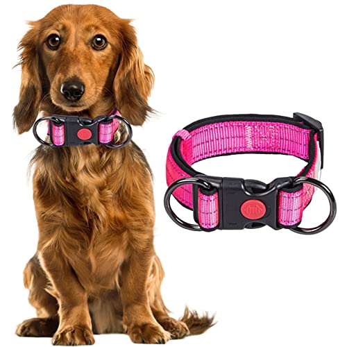 Verstellbare Hundehalsbänder | Reflektierendes Hundehalsband mit Schnellverschluss,Robuste Hundehalsbänder aus Nylon für kleine und mittelgroße Hunde von Hudhowks