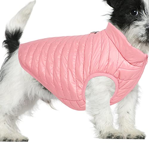 Warme Haustier-Hundeweste, Winter-Hundemantel, warme Fleece-Hundejacke, Hundejacke, wasserdichte Chihuahua-Mops-Kleidung, Hundejacke, Winter-Hundemantel, Kleidung, Outfit für kleine von Hudhowks