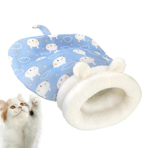 Katzen Schlafsack, Katzenschlafsack Warmer Katzenbett Waschbar Katzendecke, Weicher Plüsch großer Katzensack für Winter gemütliche Katzenbetthöhle, Selbstwärmtes Katzenbett von Huehkir