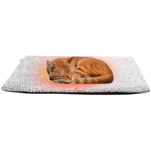 Selbstheizende Katzendecke, 61x45cm Katzendecke Selbstheizende Decke für Katzen & Hunde, Haustier Wärmekissen für Innen- und Außenbereich, Wärmedecke Katze Extra Warme & Weich von Huehkir