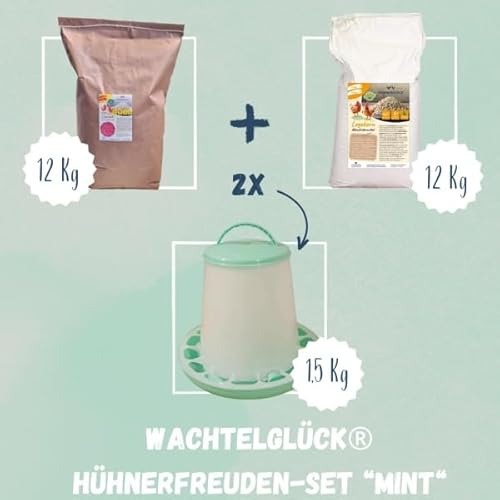 HühnerGlück® Set Hühnerfreuden Mint von HühnerGlück