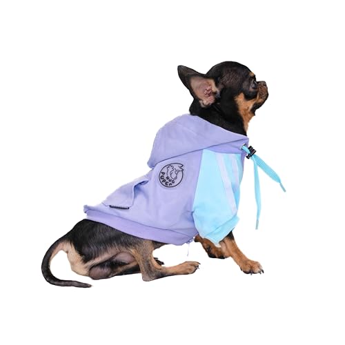 Hug Pupee Hundekleidung für kleine Hunde, gemütlich, warm, Winter-Outfits, Pullover für kleine Welpen, Chihuahua, Yorkie, Malteser, Miniatur-Pinscher, Teetasse, Hellviolett, Größe XS von Hug Pupee