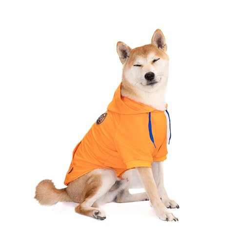 Hug Pupee Verstellbarer Halsumfang Hundekleidung Kleine Hunde Hoodie Gemütlich Warm Winter Pullover Kleidung Pullover für kleine Welpen Pullover – Orange X-Small von Hug Pupee
