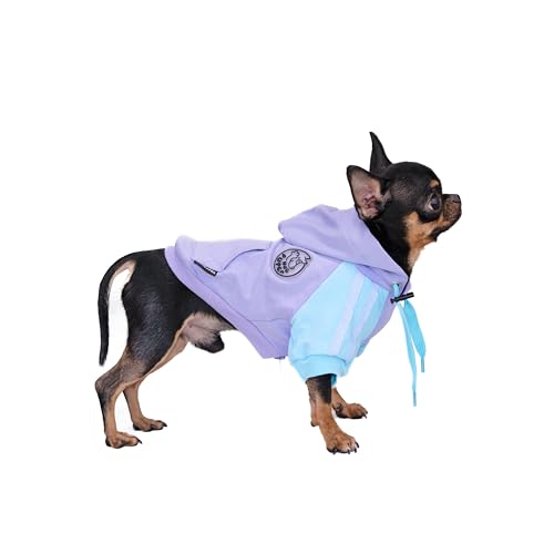 Hug Pupee Hundekleidung für kleine Hunde, gemütlich, warm, Winter-Outfits, Pullover für kleine Welpen, Pullover, Pudel, Havaneser, Yorkie, Malteser, Miniatur-Dackel, Hellviolett, Größe M von Hug Pupee