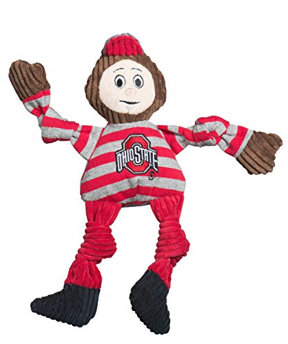 HuggleHounds Offiziell lizenziertes College Maskottchen Quietschendes Hundespielzeug Knottie,Ohio State Brutus Buckeye, Large von HuggleHounds