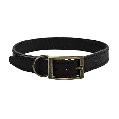 HugglePets Legacy Hundehalsband, aus britischem Leder, handgefertigt, Schwarz, Größe XS 25–30 cm von HugglePets