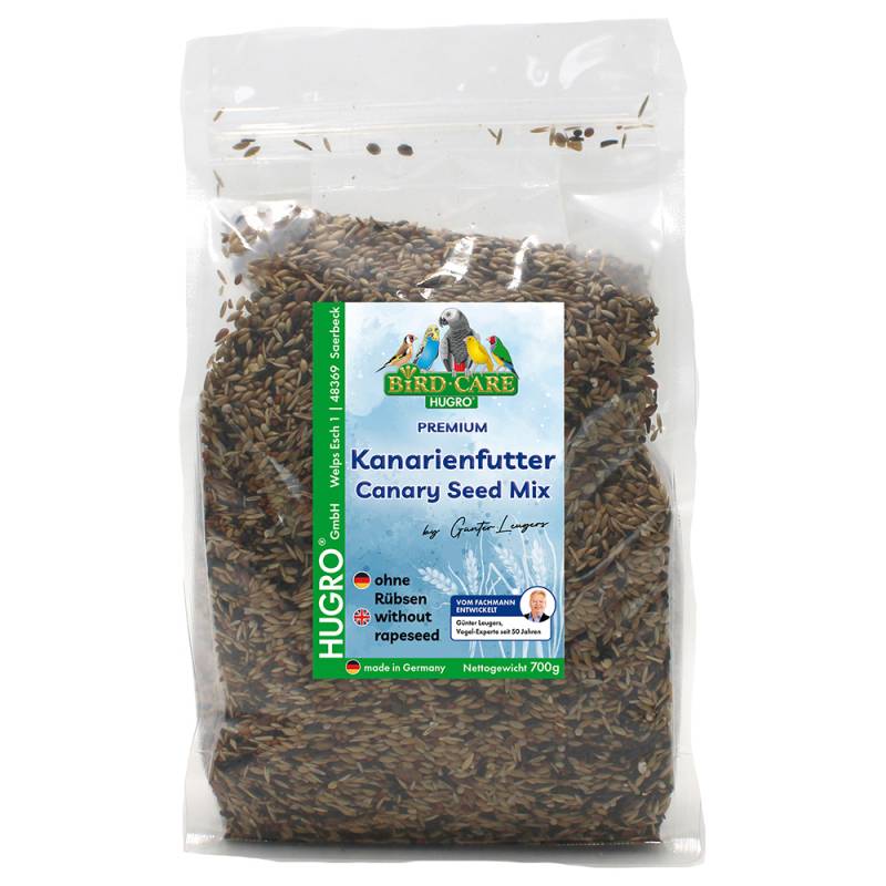 Hugro Kanarienfutter ohne Rübsen - 700 g von Hugro