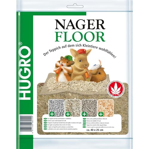 Hugro Nagerfloor Hanfmatte Standard ca. 40x25x1 cm, Streuunterlage von Hugro