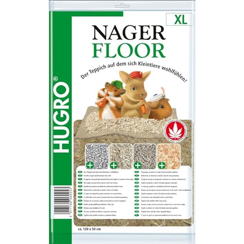 Hugro Nagerfloor Hanfmatte XL 50x120 cm, Streuunterlage von Hugro