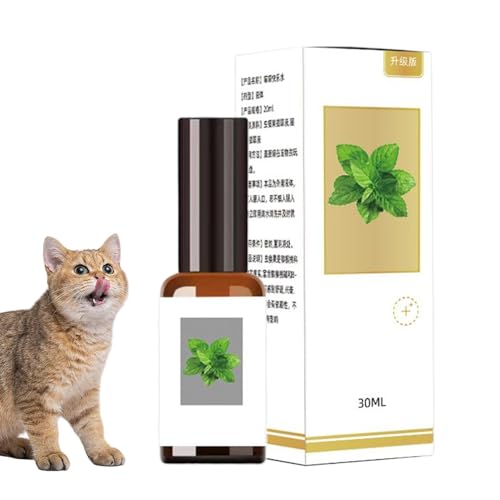 Hugsweet Catnip Spray für Katzen, Katze anziehen Spray, 30 ml Pflanzenextrakt flüssiger Katzenminzenspray, Langlebig anziehen Accessoires, Trainingswerkzeug, mildes Kätzchenverhalten Öl zum Beruhigen von Hugsweet