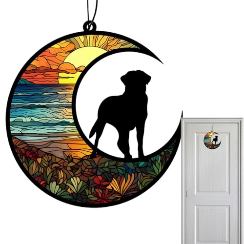 Hugsweet Hunde-Gedenk-Acryl-Ornament, Hunde-Beileidsornament | Acryl-Erinnerungsornament,Tragbarer Beileidsanhänger für Fenster, Wände, baumelnde Erinnerungsgeschenke für Veranden, Balkone von Hugsweet