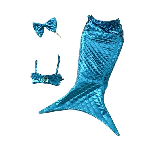 Hugsweet Meerjungfrau-Welpenkostüme, Welpen-Meerjungfrau-Outfit | Hundekleidung mit Schleifen-Stirnband und Neckholder-Oberteil | Kätzchen-Outfit für Welpen und Katzen, kreative lustige von Hugsweet
