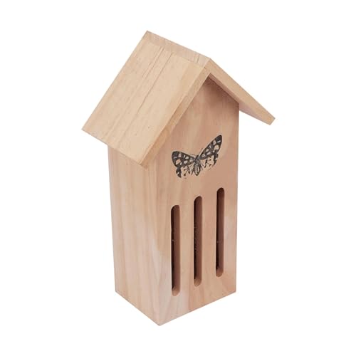 Hugsweet Schmetterlingshäuser für den Garten, Schmetterlingshaus und Futterhäuschen, natürliches Schmetterlings-Hotel - 11,2 x 3,9 x 3,2 Zoll große Häuser zum Aufhängen an der von Hugsweet