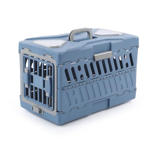 Hugsweet Transportbox für Haustiere, Transportbox für Haustiere | Faltbarer Tragekäfig für Katzen und Hunde,Haustier-Tragegerät mit unterem Trennnetz für Flugzeug-Lufttransport, Ausgehen, Reisen, von Hugsweet