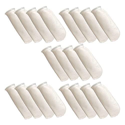 Huhudyy 20 Packungen Filter Socken, 200 Mikrometer, für Aquarium/Salz Wasser Aquarium, Teich, für Sumpf/ÜBerlauf von Huhudyy