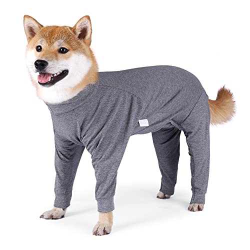 Huicai Hund Elastizität Vier Ecken Pyjama Warm Herbst Winter Streifen Trainingsanzug zum Klein Mittel Groß Hunde von Huicai