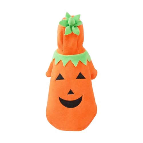 Huitrcrio Kürbiskatzenkostüm,Haustier-Halloween-Kostüme - Wunderschönes Halloween-Hunde-Hoodiekatze-Halloween-Kostüm - Weiches Fleece-Hoodie-Halloween-Hunde-Outfit für Partys, Themenveranstaltungen von Huitrcrio