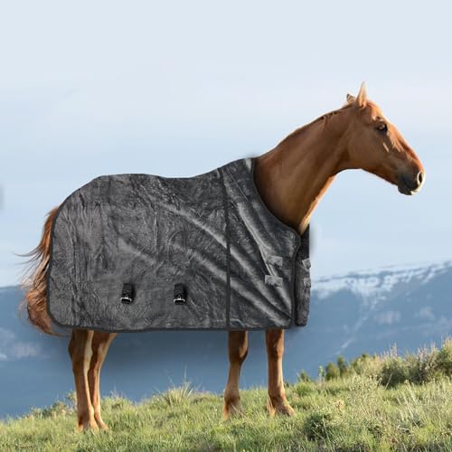 Pferdedecke, Leichte Weidedecke Für, Flanelldecke Für Und Ponys, Winterdecke, Winter Pferdedecken Für Echte Mit Verstellbarem Gummiband von Huitrcrio