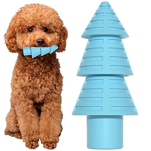 Hujinkan Zahnreinigungsspielzeug für Hunde,Zahnreinigung bei Haustieren | Interaktives Spielzeug für Haustiere, Weihnachtsbau -Design mit konkaver und konvexer Oberfläche für Hunde, kleine Hunde von Hujinkan
