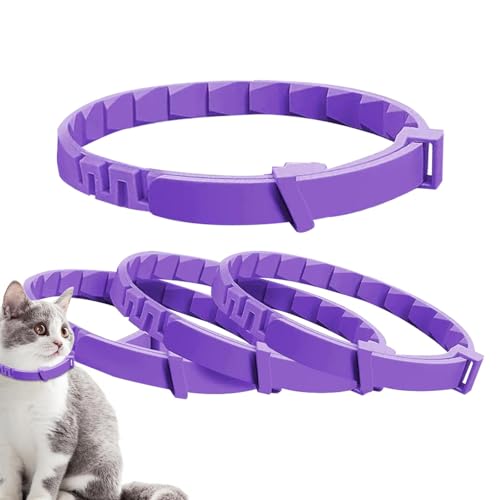 Humdcdy Beruhigendes Halsband für Katzen | Beruhigendes Pheromon-Halsband für Katzen – Entspannen Sie sich mit langlebigem Pheromon, verstellbares Komfort-Halsband für Katzen, lindert Stress von Humdcdy