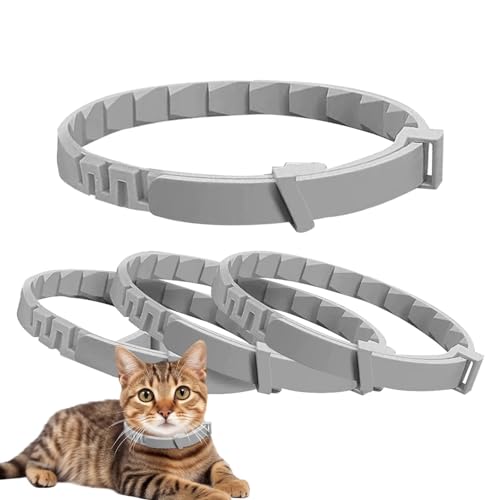 Humdcdy Beruhigendes Halsband für Katzen – Katzen-Pheromon-Halsband – Beruhigendes Halsband zum Stressabbau, mit Langzeiteffekt, verstellbares Set, um Stress von Katzen zu lindern von Humdcdy