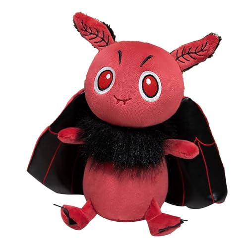 Humdcdy Gefüllter Mothman-Plüsch, 9,84 Zoll Gruseliges Halloween Stofftier, Dunkles Motten Plüschtier, Gothic Plüsch Cartoon Hawkmoth Puppe, Halloween Dekoration Für JungenUnd Mädchen von Humdcdy