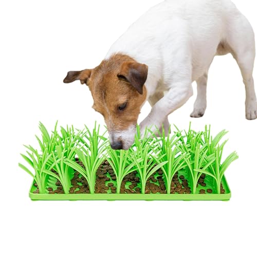 Humdcdy Gras-Schnüffelunterlage für Hunde, Haustier-Schnüffelunterlage, Silikon-Schnuffelgras-Pad, Grasmatten für Katzen, Katzenfuttermatte, rutschfeste Unterlage für große, mittelgroße und kleine von Humdcdy